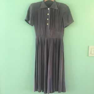 1940s vintage rayon lilac purple dress